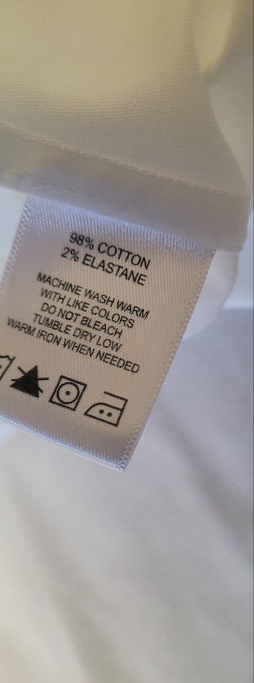 Classic White Button-Front Blouse - 3/4 Sleeve - Picture 12 of 15